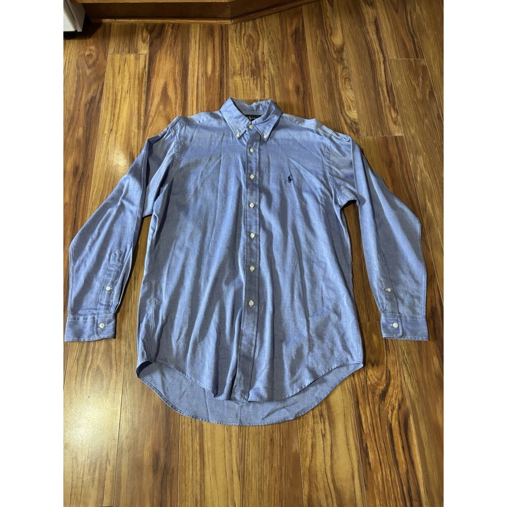 Ralph Lauren Shirt Men's 15-33 Yarmouth Light Blue Button Down Cotton